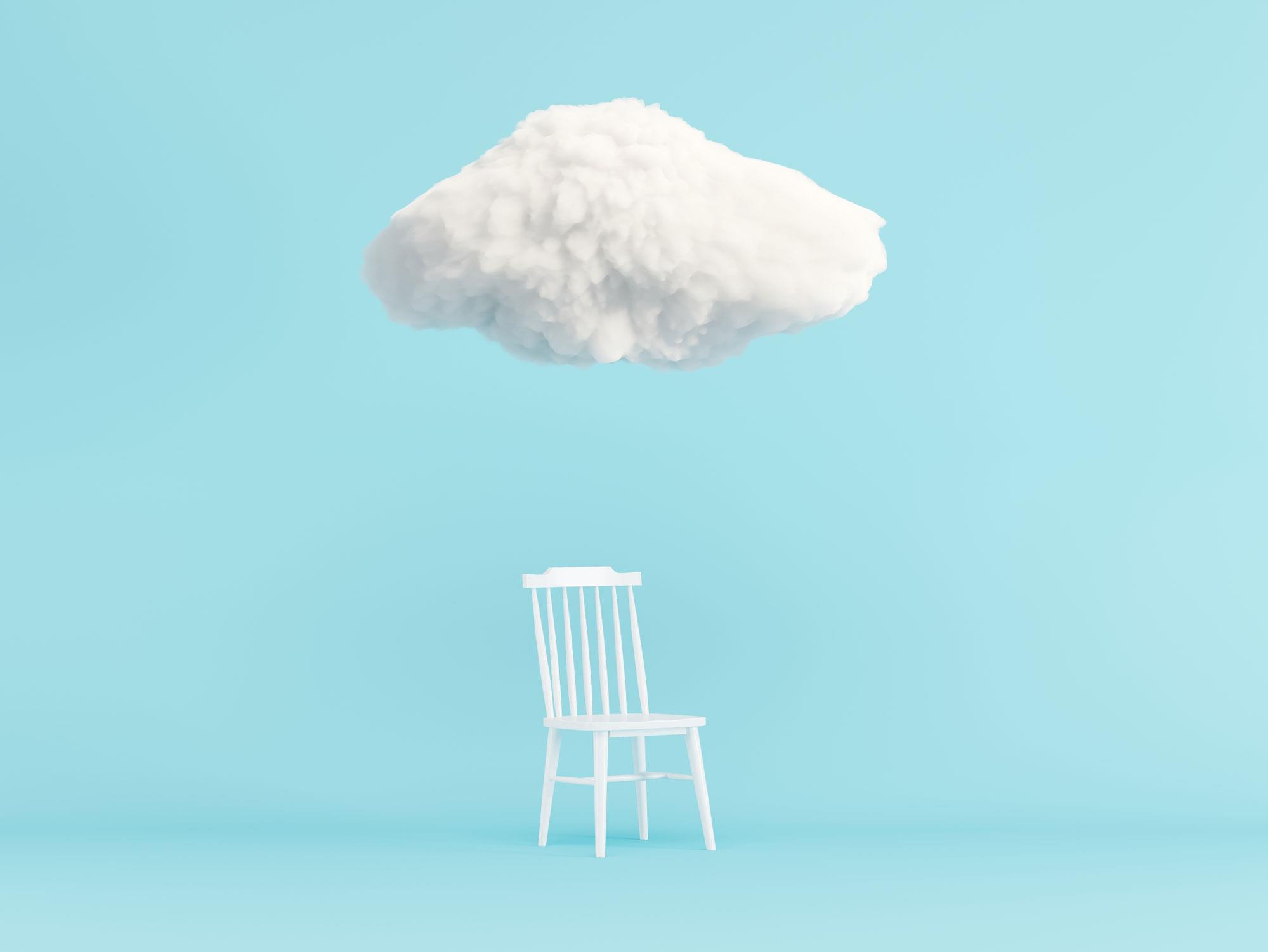 Chair under cloud