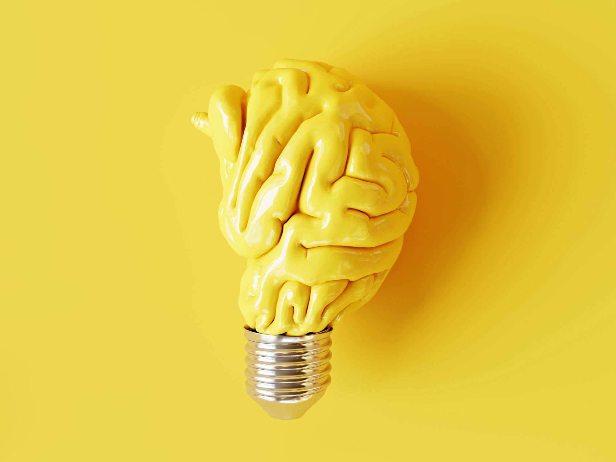 Brain lightbulb